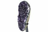 Sparkling Amethyst Geode With Metal Stand - Uruguay #368389-3
